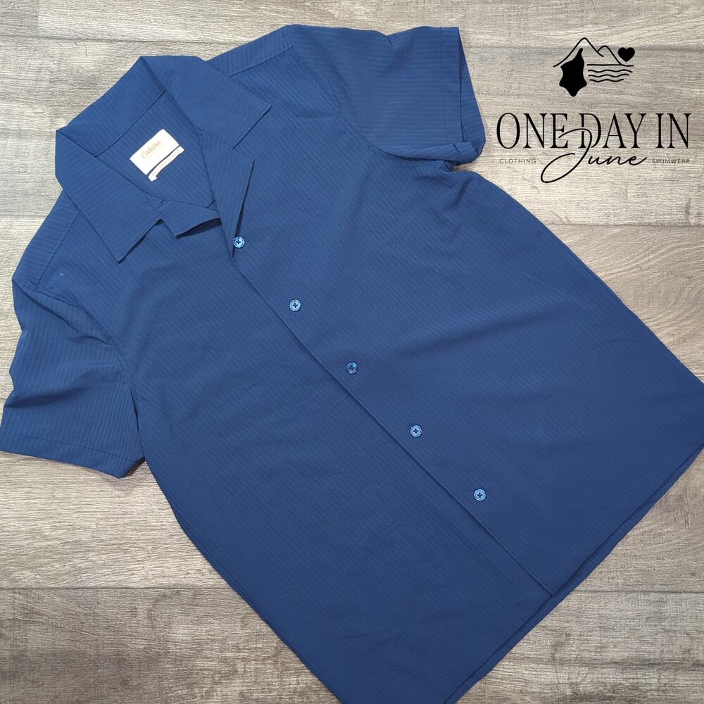 Cabana Beach House Collection Short Sleeve Shirt Size S